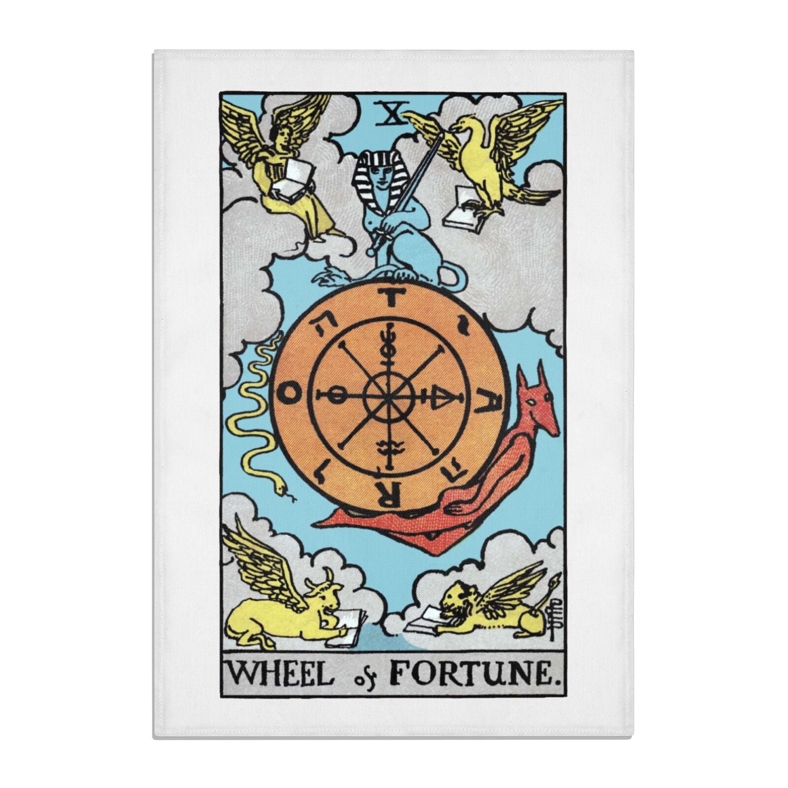Wheel of Fortune Tarot Card by Brigid Ashwood Luminous Tarot Deck Major Arcana Witchy Decor New Age Diversity Cool Wall Decor Art Print Poster 24x36